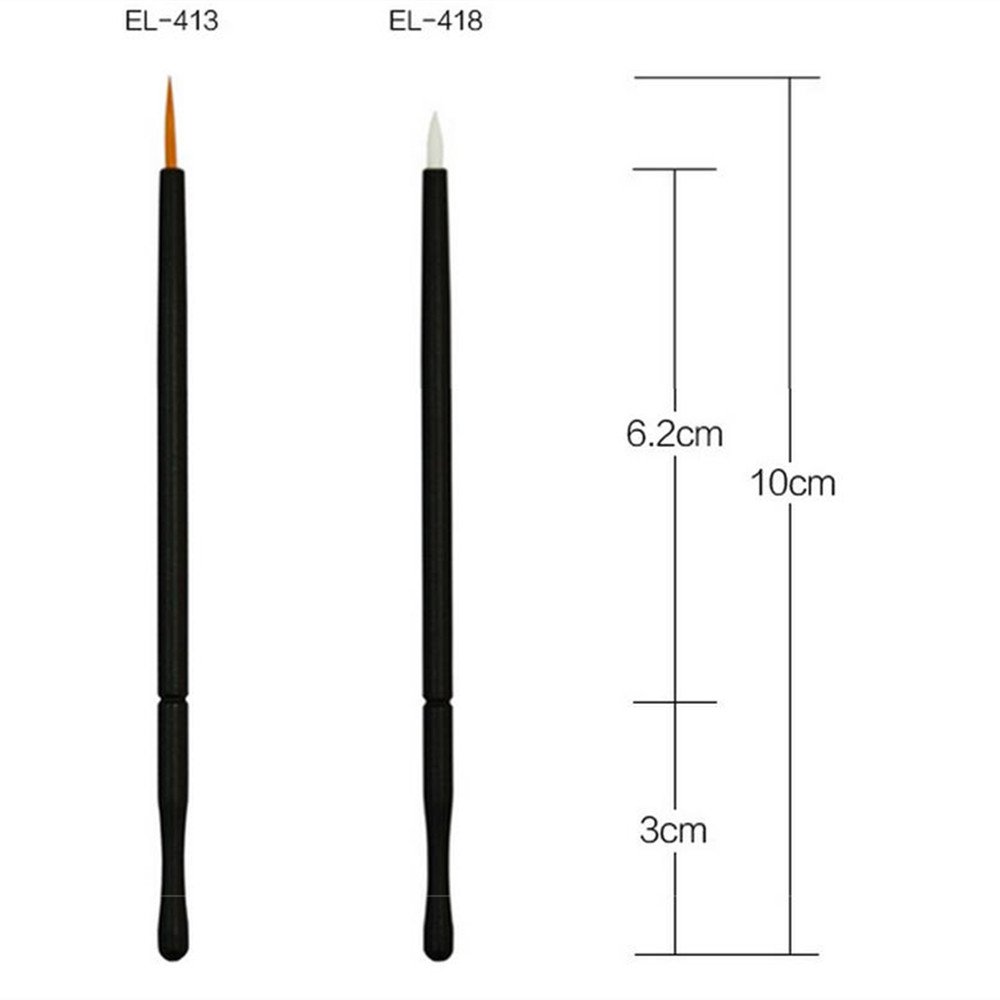 Coshine 100pcs 2 Styles Disposable Nylon Eyeliner Wands Applicator, Eyeliner Lip Liner Brushes: Beauty