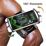 GuckZahl Water Resistant Running Armband with Key Holder for iPhone iPhone X/8/8 Plus/7 Plus/6/Galaxy S5/S6/S7/Note 5 Edge Pixel, 180 Rotatable Sports Wristband for Hiking Biking and Walking
