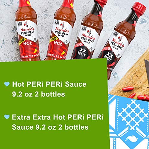 Nando's PERi PERi Spicy Hot Sauce Variety Pack Extra Extra and Hot