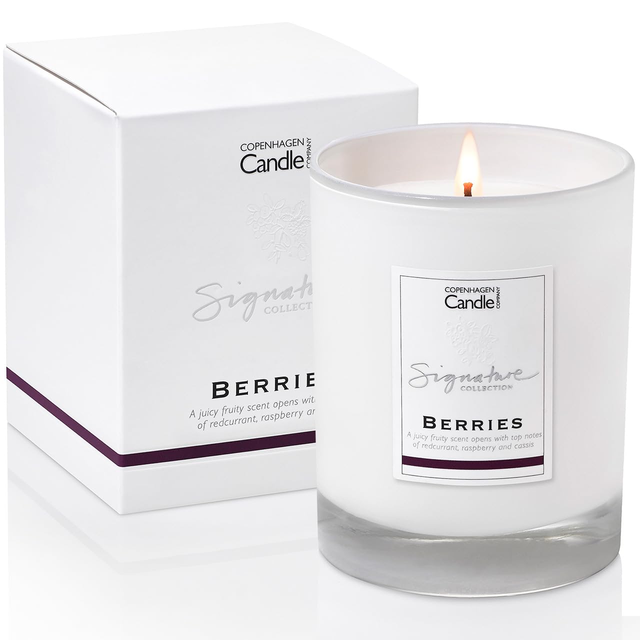 Luxury Scented Candles Gifts for Women | Natural Wax Blend | 45 Hours Burn time | Hotel Collection | The Copenhagen Company - Berries (7oz)