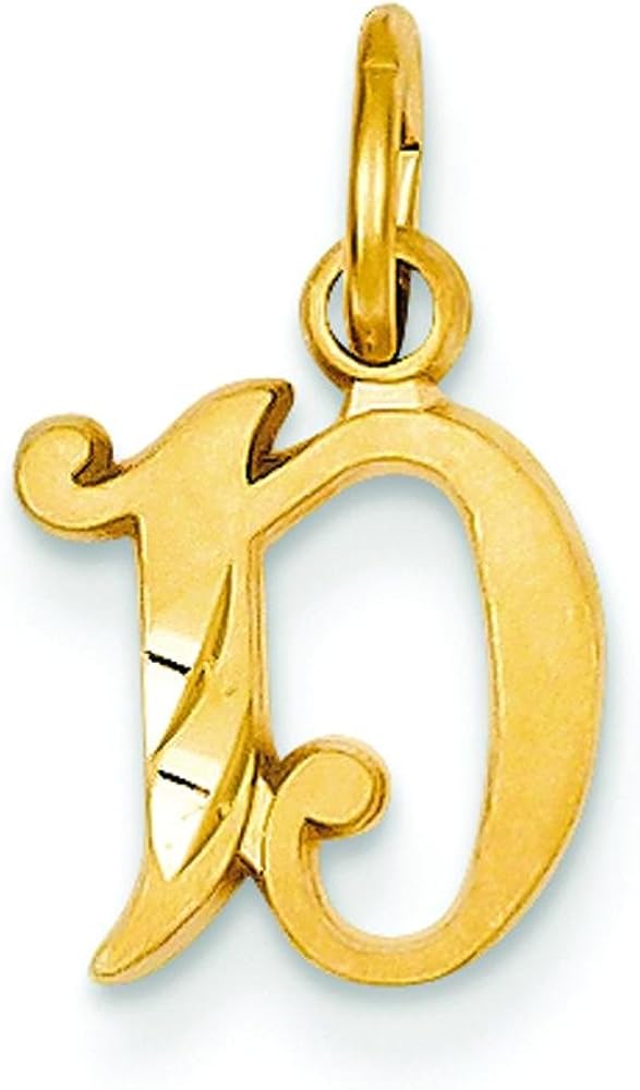 14K Gold Initial D Charm Jewelry FindingKing Jewelry