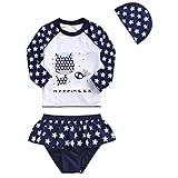 Vivobiniya Kid Girls Two-piece Swimsuits Upf50 Long Sleeve Swimwear 3-7T
