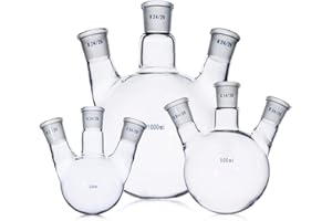 Three Necks Round Bottom Flask Heavy Wall Borosilicate Glass Lab 3 Neck Round Bottom Boiling Flask Multi Neck Distillation Ap