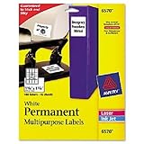 Avery 6570 Permanent ID Labels, Laser/Inkjet, 1 1/4