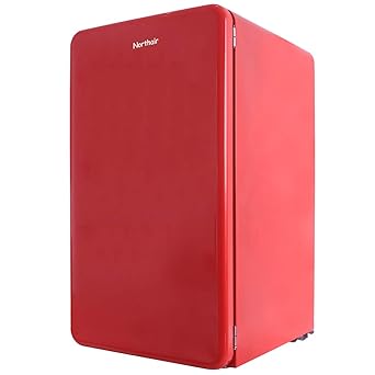 Northair refrigerador de estilo retro con congelador superior con ...