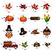 Tifeson Fall Thanksgiving Window Clings - Thanksgiving Decorations Autumn Leaves Window Sticker (74 PCS) - Window Decal Thanksgiving Party Decor