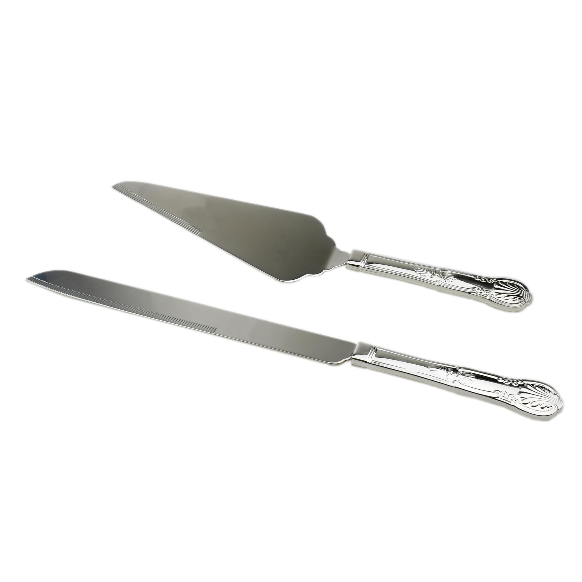 Cake Knife & Slice Set in Beautiful White Silk Lined Gift Box (XX080099)