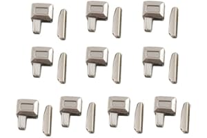Zipper Repair Kit for Metal Zippers, 10 Pairs Insertion Pin & Slider Retainer Set - DIY Zip Fix Replacement for Jackets, Jean