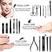 Hunwoo Professional Manicure Set, Nail Clippers Set 18 in 1 Grooming Kit Stainless Steel Nail Scissors Nail Cutter Pedicure Set Great Gift for Men & Women