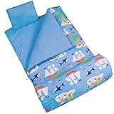 Wildkin Sleeping Bag, Olive Kids by Children’s Original Sleeping Bag With Pillowcase and Storage Bag, Premium Cotton & Microfiber Blend Exterior, 100% Cotton Flannel Interior, Ages 5+, Pirates