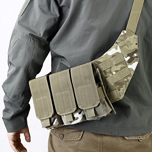 Buy Molle Shoulder Triple Magazine Pouch Crossbody Sling Bag