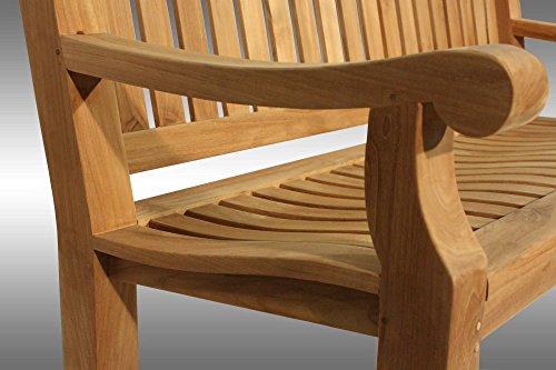 MALO Garden Hochwertige Teak VIERSITZER Parkbank Elefantenbank Gartenbank Sitzbank Garten Bank – Bild 8