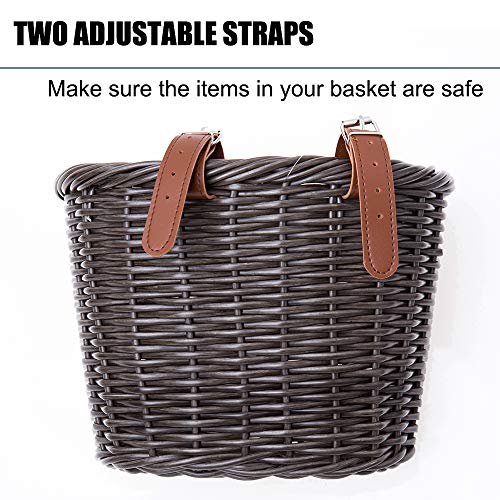 image for ZUKKA Handlebar Bike Basket,Front Handlebar Adult Storage Basket, Wate