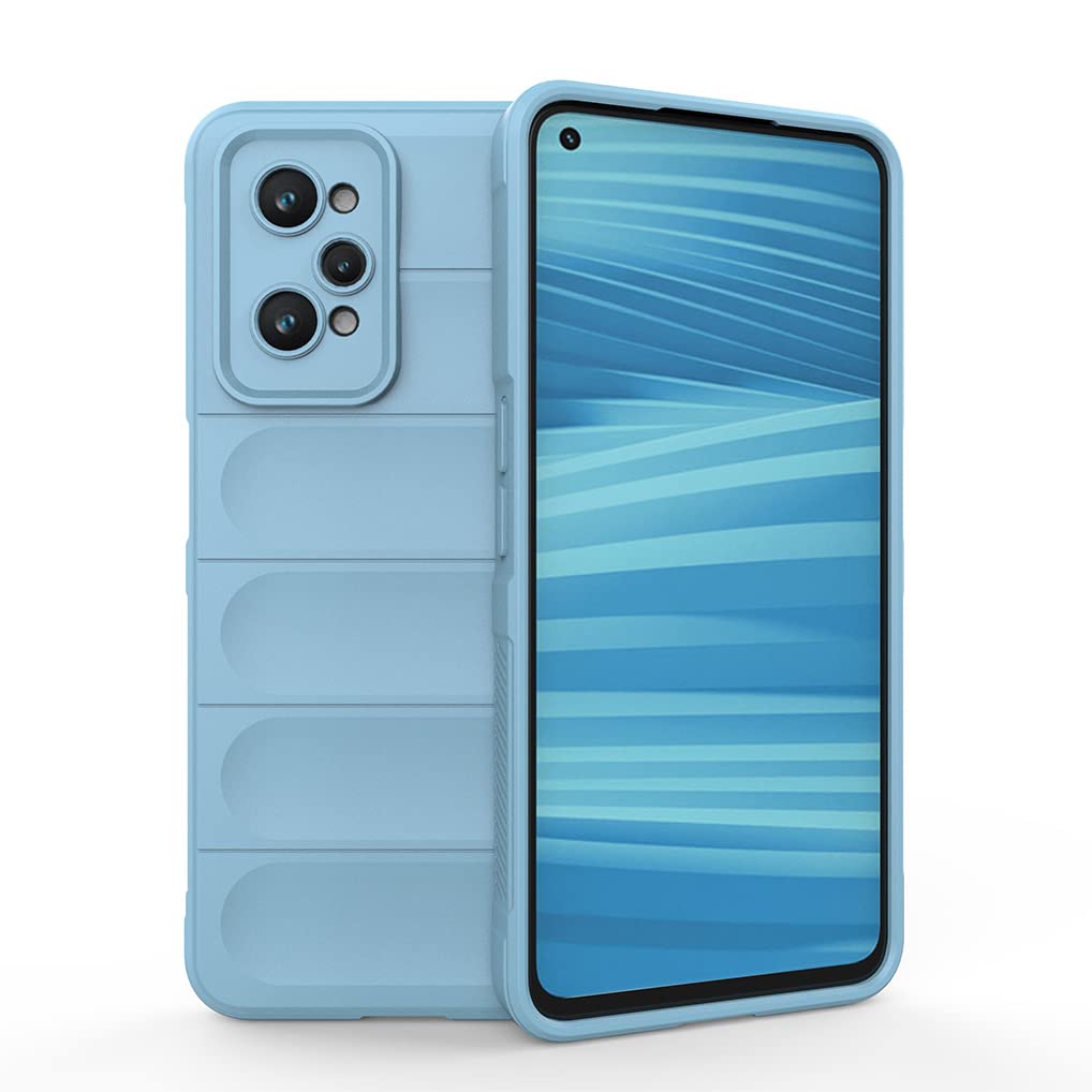 SEAHAI Case for Realme GT 2 5G/Realme GT Neo 2/Realme GT Neo 3T 5G, Sturdy Shockproof Case Soft Silicone Airbag Design Rubber Cover Heavy Duty Protection Ultra Thin Cover - Light blue