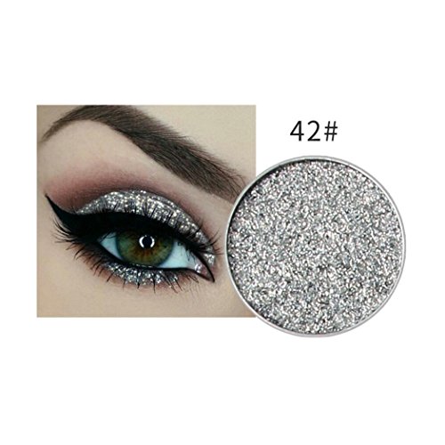 Fheaven (TM) 15 Colors Available Eyeshadow Glitter Make-up Powder Metallic Shimmer Eye Shadow Palette Highly Shine Pigmented Mineral Cosmetic Makeup (L)