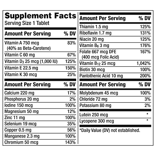 CENTRUM SILVER MULTIVITAMIN FOR ADULTS 50 PLUS, MULTIVITAMIN/MULTIMINERAL SUPPLEMENT, VITAMIN D3, B VITAMINS, GLUTEN FREE, NON-GMO INGREDIENTS, SUPPORTS MEMORY AND COGNITION IN OLDER ADULTS – 220 CT