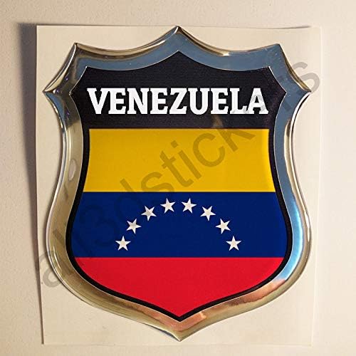 All3DStickers Sticker Venezuela Resin 3D Emblem Venezuela Domed Flag