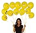 Emoji Universe Series One: Latex Emoji Smiley Face Balloons 72 Pack Yellow