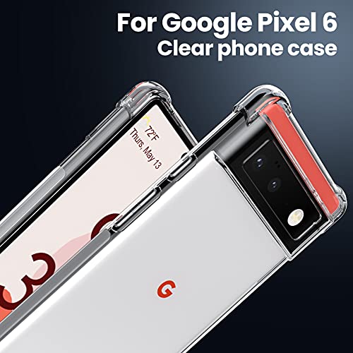 Foluu for Google Pixel 6 Case, Pixel 6 Case Clear, Scratch Resistant