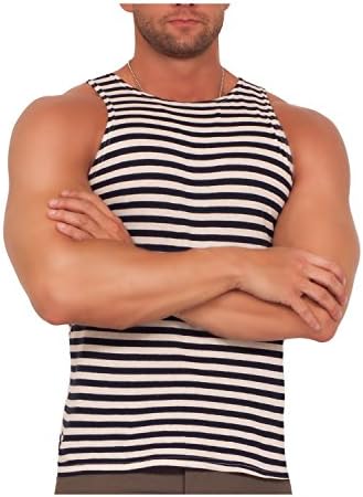 America Wear Unisex-adult Russian Navy Stripe Summer Tank Top (Extra-Large)
