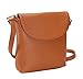 JOLLYCHIC PU Leather Multi Pockets Crossbody Bag Travel Shoulder Purse (Brown)