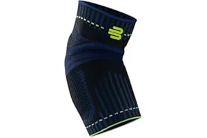Bauerfeind Sports Elbow Support - Elbow Brace for Pain Relief and Support - Pads for Enhanced Comfort - Targeted Compression - Lightweight & Durable - Black/Navy, Large