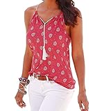 Pengy Clearance Women Summer Sleeveless Vest Shirt Tank Tops Blouse (XL, Hot Pink)