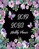 2019-2023 Monthly Planner: Purple Flowers Butterfly, 60 Months Planner For The Next Five Year 8