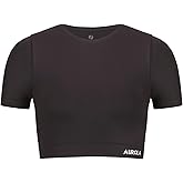 AUROLA Essentials Seamless Short Sleeve Crop Top for Women Workout Active Comfort Athletic Shirts Tee