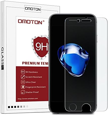OMOTON iPhone 8 Plus / 7 Plus Screen Protector - [Ultra Clear] [9H Hard] [Bubble Free] Screen Protector for Apple iPhone 8 Plus / 7 Plus 5.5 Inch