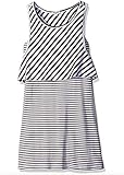 Splendid Slim Girls Striped Sleveless Dress, Dark Grey, 10/12