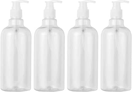 Hemoton - 4 botellas de plástico vacía con bomba dispensadora de jabón