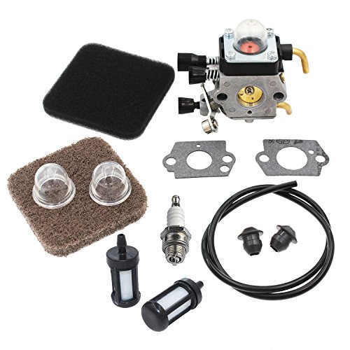 HUZTL C1Q-S97 Carburetor with Fuel Repower Kit Air Filter for STIHL FS75 FS80 FS80R FS85 FS85R FS85T FS85RX String Hedge Trimmer Weedeater