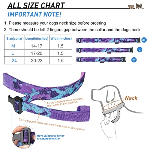 Tactical Dog Collar, Military Dog Collar for Medium Dogs, Adjustable