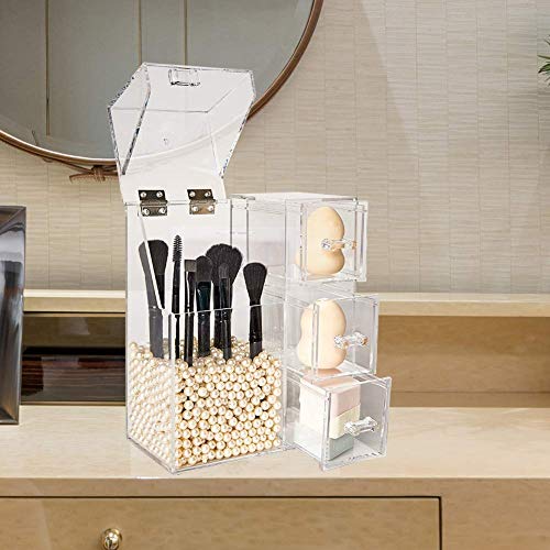 Vivi&StitchMake up Brush Holder, Premium Clear Acrylic Makeup