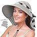 Solaris UPF 50+ Women's Wide Brim Sun Hat – Lightweight Foldable with Detachable Scarf & Neck Cover, UV Protection for Hiking, Beach, Gardening