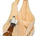 Wooden Beer Caddy Carrier w/Bottle Opener & Removable Inserts