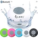 Guppy Water Resistant Bluetooth Shower Speaker - Wireless Portable - Kid-friendly, Built-in Control Buttons, Speakerphone, Powerful Suction Cup, Safety Lanyard - Best for Indoor/Outdoor Use (White)