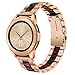 V-MORO Compatible Galaxy Watch 42mm Band Women,20mm Rose Gold Stainless Steel Strap with Tortoise Resin Bracelet Replacement Galaxy Watch 42mm SM-R810/Gear S2 Classic SM-R732/R735 Smartwatch