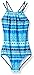 Kanu Surf Girls' Jasmine Beach Sport Halter One Piece Swimsuit, Mahina Blue, 8