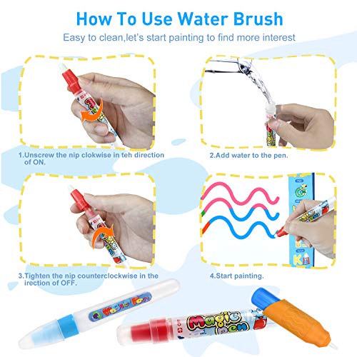 image for Water Doodle Mat, YEEGO Magic Doodle Water Drawing Mat Extra Large Siz