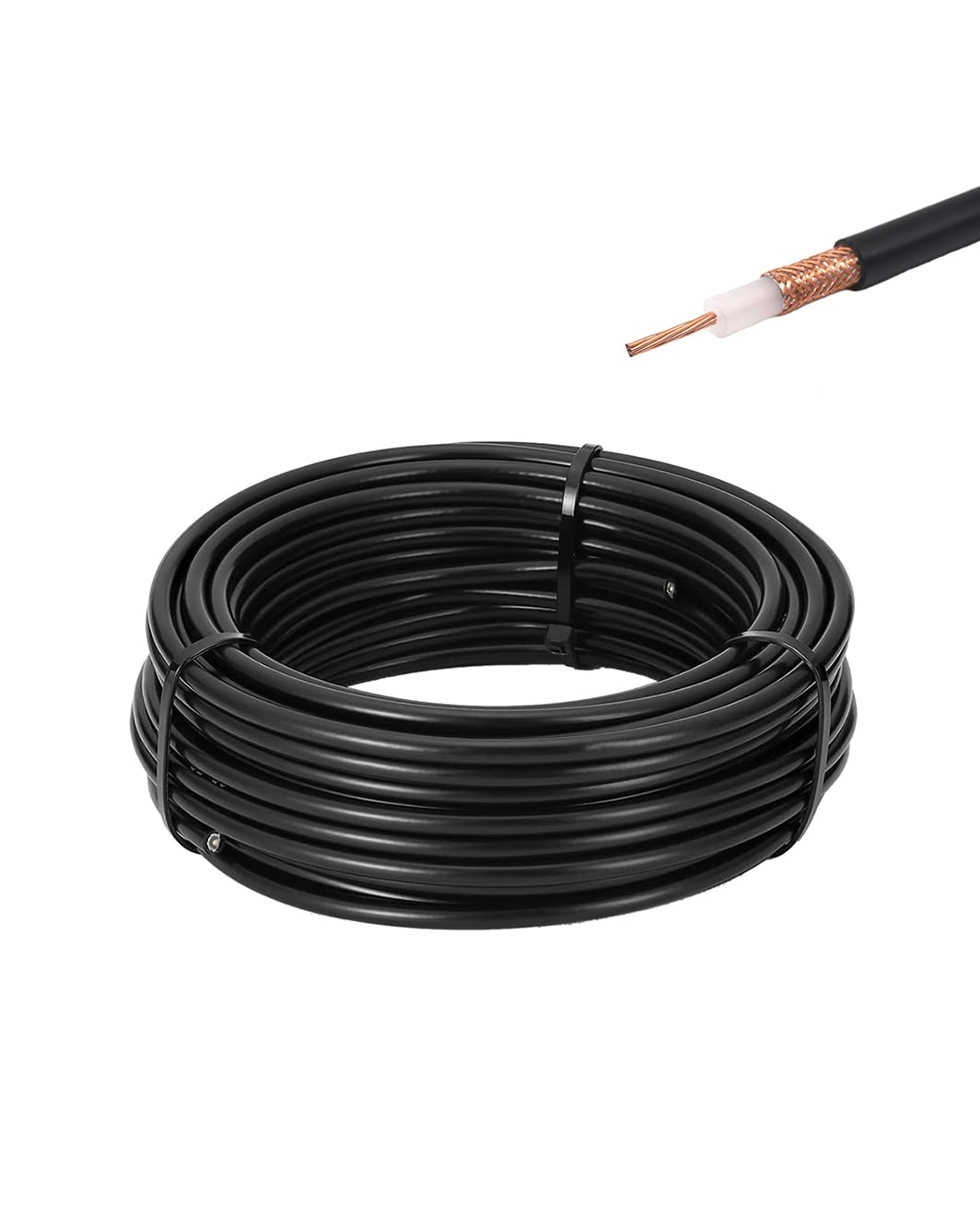 Vecys RG58 RF Coaxial Coax Cable 49.2FT/15M