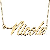 GR35Z9 Nicole Name Necklace Gift for Her His Friend