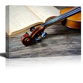 Canvas Wall Art Musical Elements Canvas Prints Home Artwork Decoration for Living Room,Bedroom,Music Room - 12x18 inches