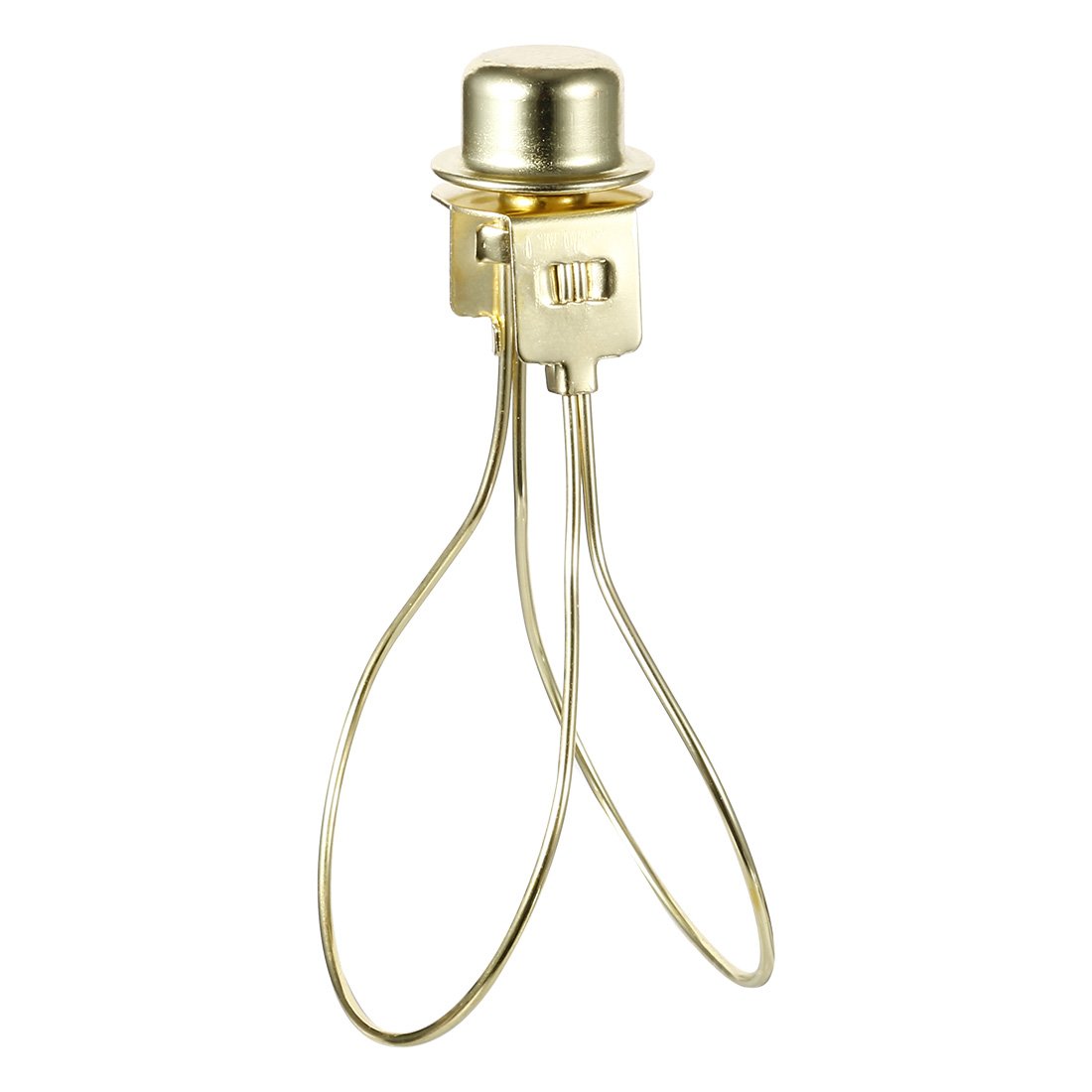 Sourcingmap Lamp Shade Light Bulb Clip Adapter with Shade Attaching Finial Top Brass