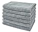 SINLAND Microfiber Cleaning Cloth Ultra Absorbent Softer Towel Reusable Cloth No Streak Lintless Cleaning Clothes for Home, Kitchen, Car, Window Use 12x12 Inch Slate Grey 6 Pack