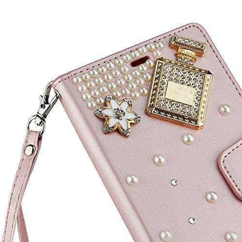 [ El Lumiere Treasure Wallet Case for LG Stylus 4, Stylo 4 ] Multi-Card Slot Wallet Case [Drop Protection] Premium Leather [Kickstand Feature] (T-Perfume Rosegold) - Thumbnail 5