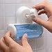 MCART Toothbrush Holder with Self Adhesive Suction Cup Easily Wall Mounted 5 Toothbrush Storage Set with Cover
