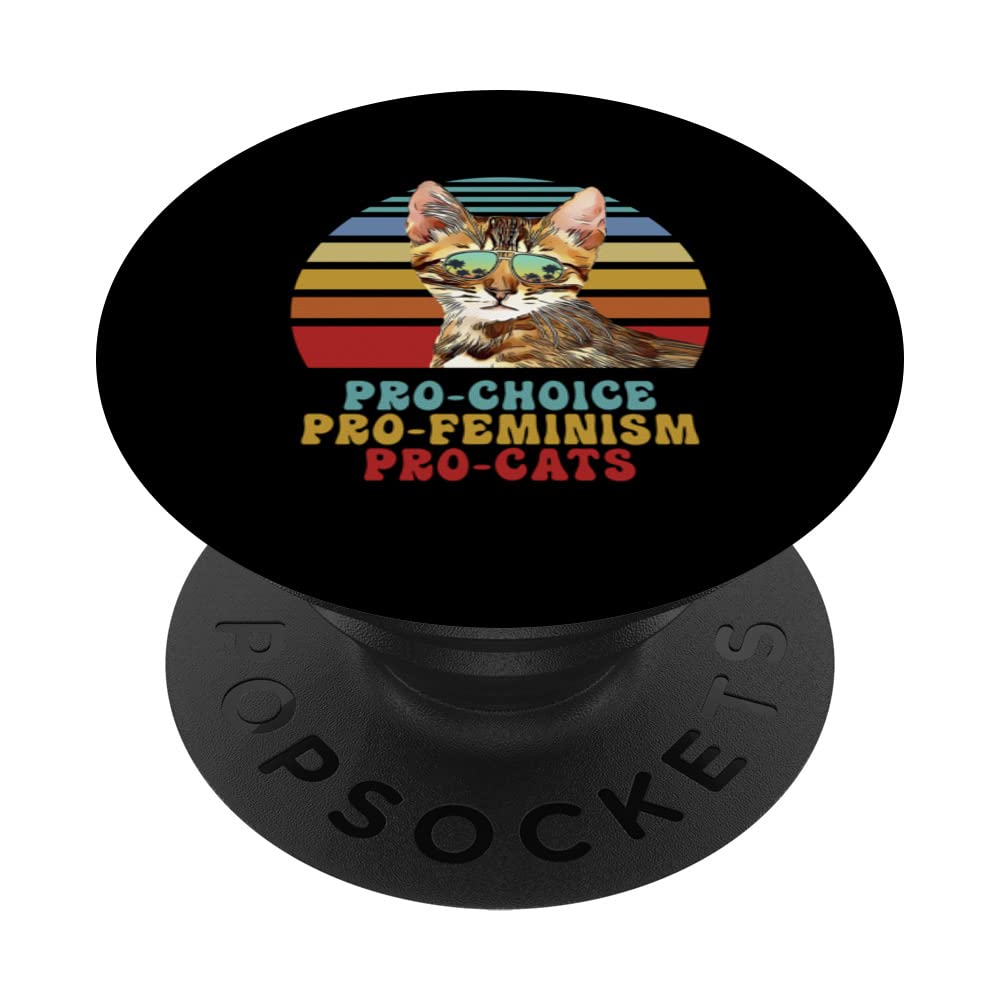 Pro Choice Pro Feminism Pro Cats Women's Rights Feminist PopSockets Swappable PopGrip