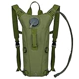 Vbiger Hydration Pack with 3L Bladder Water Bag Great for Hunting Climbing Running and Hiking (Army Green, One Size)